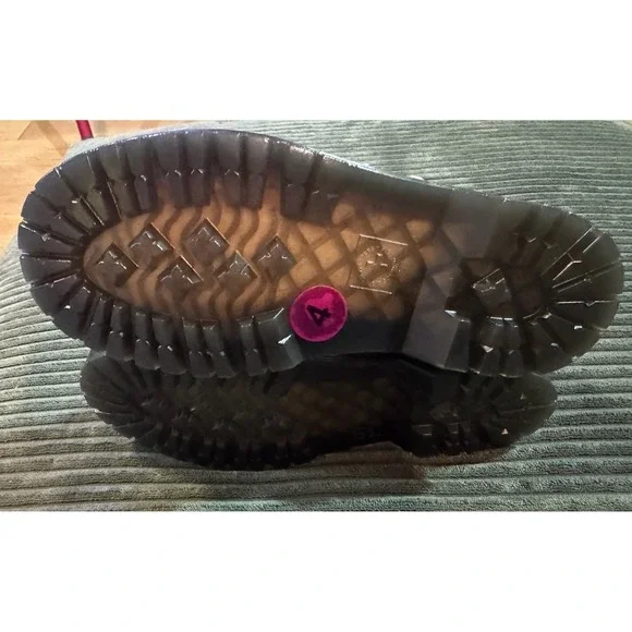 Dr Martens Bex Heart Cut Out Platform Boots Pink Leather Zip Up Size 5 - Picture 4 of 9